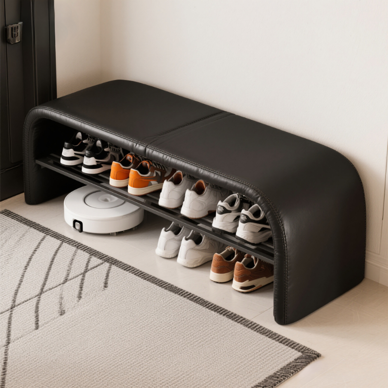 一体轻奢高级换鞋凳收纳凳