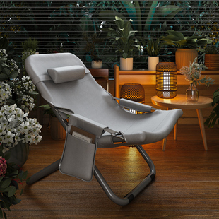 休闲 躺椅可折叠午休椅子办公室午睡靠背椅可携式阳台懒人沙发月