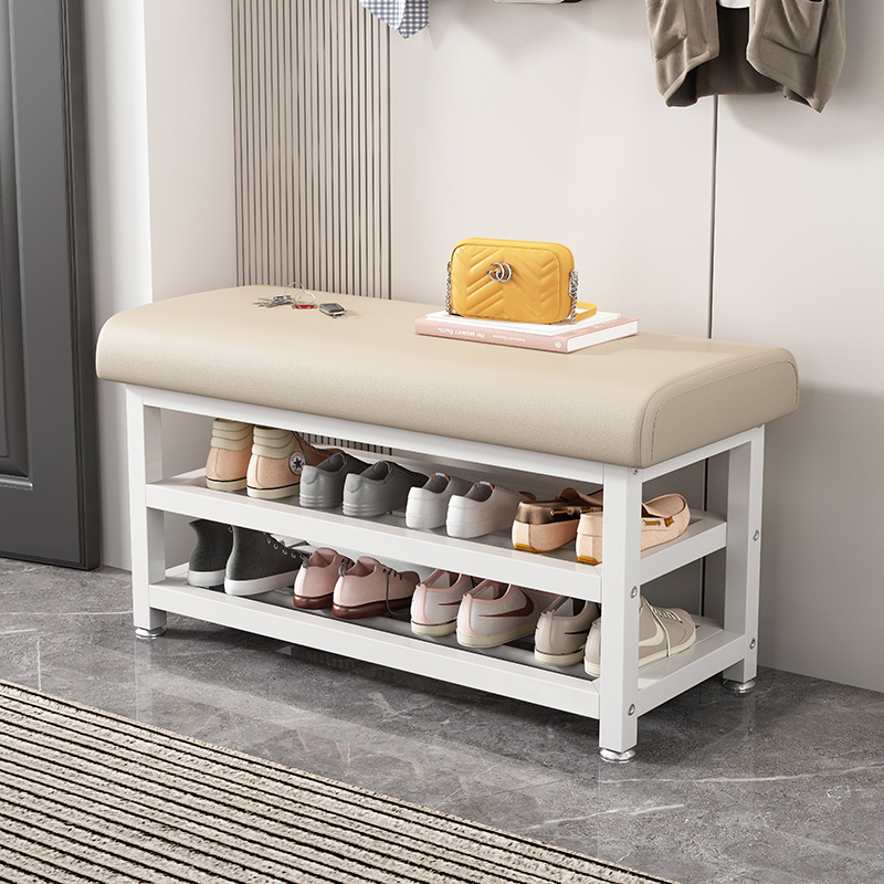 入户门口换鞋凳家用可坐鞋柜坐凳一体鞋架软包坐垫玄关进门穿鞋凳
