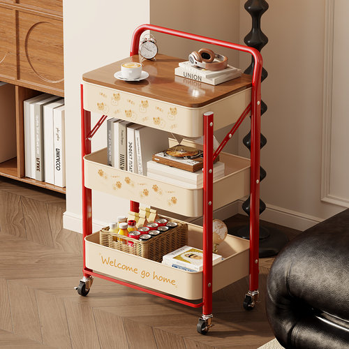 新款家用零食小推车玩具置物架