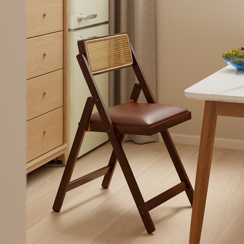 宅寂风可折叠吧台椅日式藤编