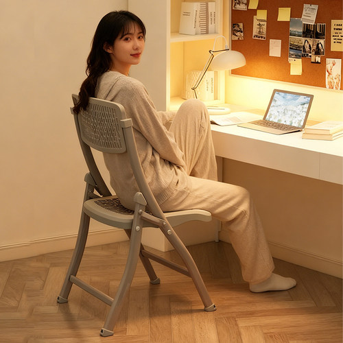 【一秒折叠】便携式折叠靠背椅子