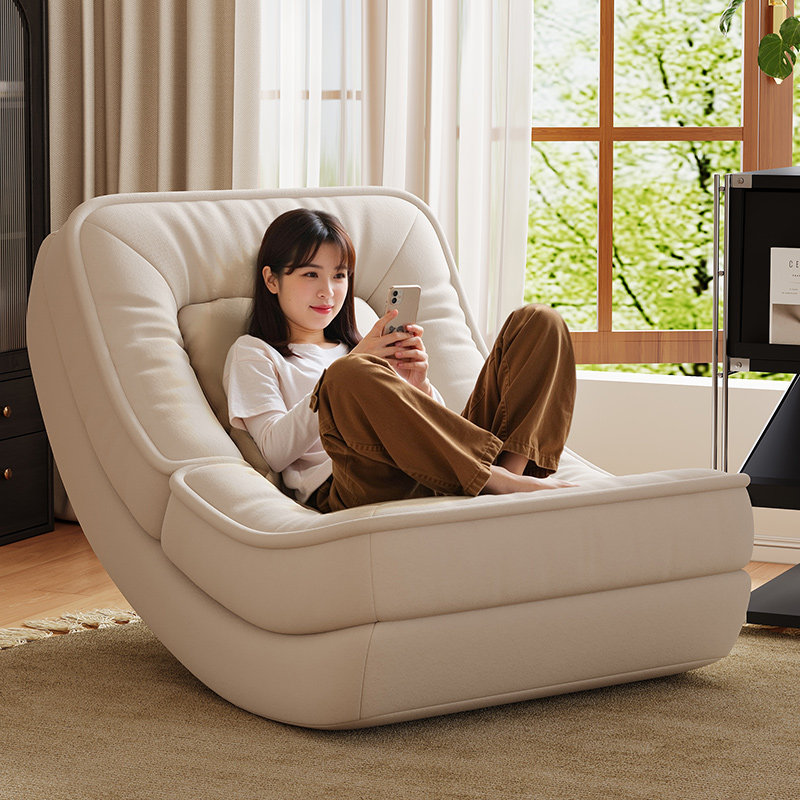 2026新款月亮狗窝摇摇椅躺椅成人可睡觉懒人沙发椅阳台家用休闲椅