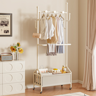 卧室落地挂衣架衣帽架可移动房间挂衣服床边转角小型衣架挂包架子