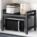 厨房微波炉置物架烤箱电饭煲台面多功能架子一体伸缩多层收纳支架