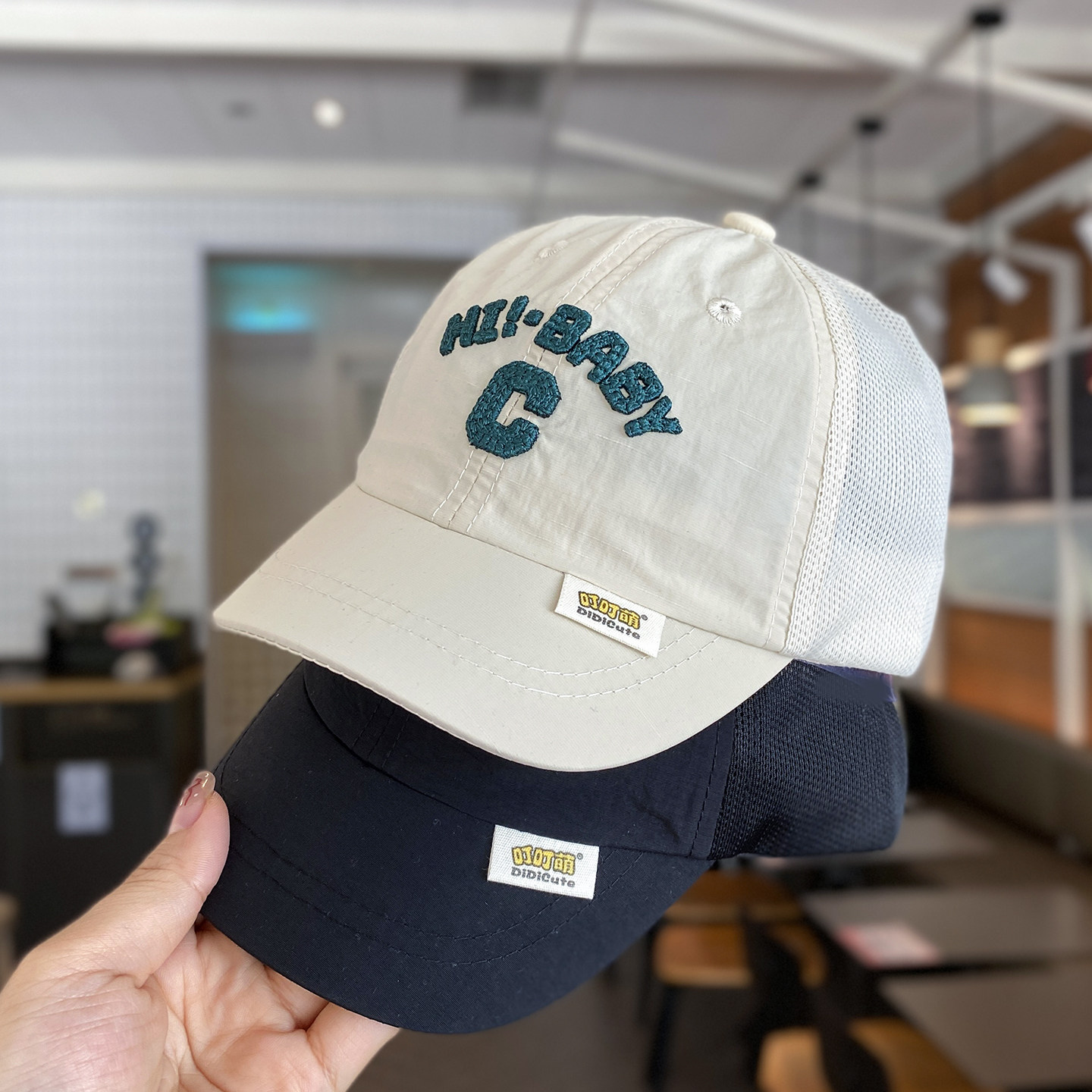 宝宝帽子夏季薄款速干遮阳鸭舌帽男童女童防晒透气网眼棒球儿童夏