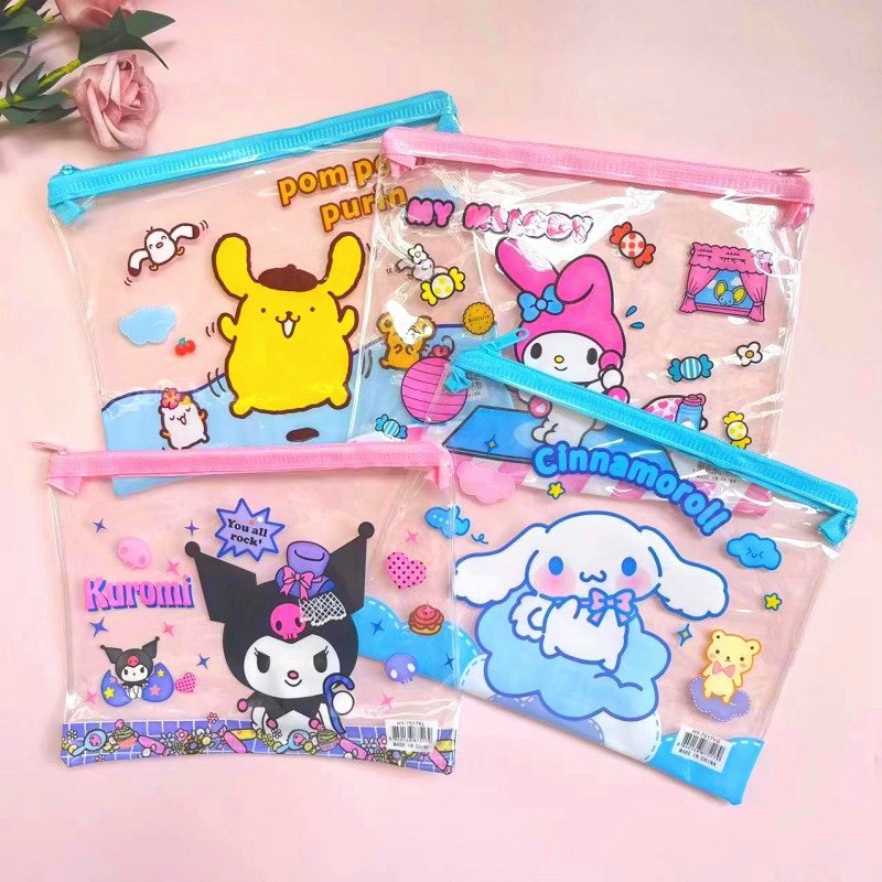 卡通透明防水收纳袋化妆包文件票据拉链袋文具,文具电教/文化用品/商务用品,文件袋/资料袋/试卷收纳袋,淘宝优惠券,粉丝福利购,淘宝优惠卷