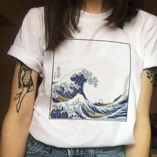2019 Summer Harajuku wave fun T-shirt tops tees new wave
