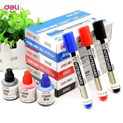 Deli Office School Erasable Whiteboard Marker Pen加墨Oil Ink