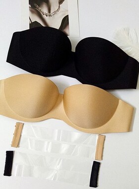 Women Seamless Bra Push Up Padded High Strapless Bra 隐形胸