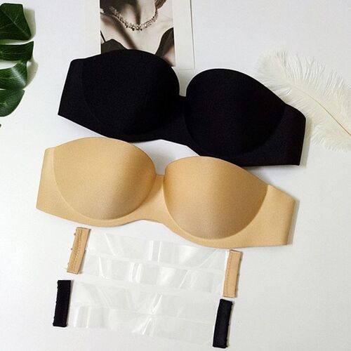Women Seamless Bra Push Up Padded High Strapless Bra 隐形胸