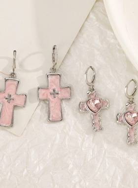 Classic Cross Jewelry Silver Hip Hop Party Earrings Women 新