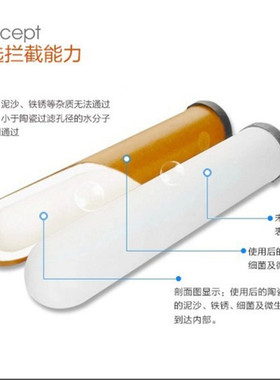 净水器滤芯通用陶瓷滤芯直饮水龙头台上式过滤器复合滤芯10寸螺牙