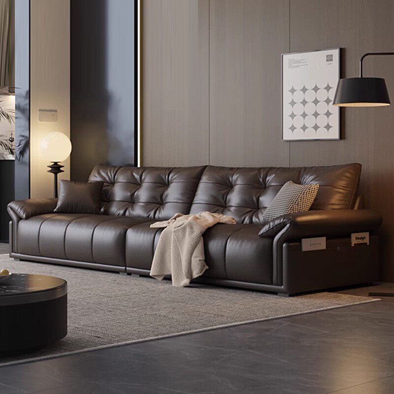 2025新款真皮沙发头层牛客厅小户型直排简约意式轻奢现代皮艺沙发