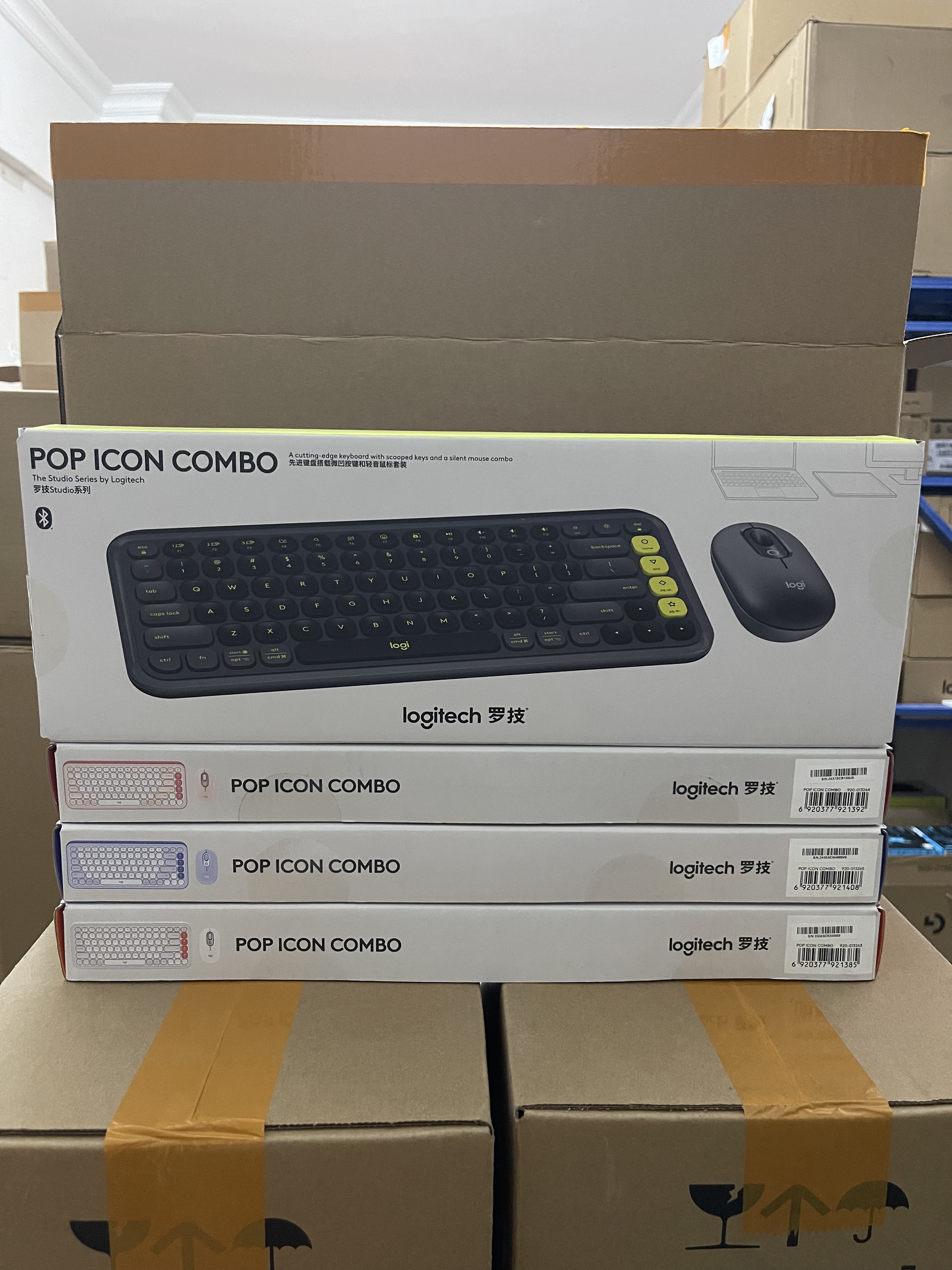 国行正品罗技POP ICON COMBO键鼠套装无线蓝牙键鼠套装