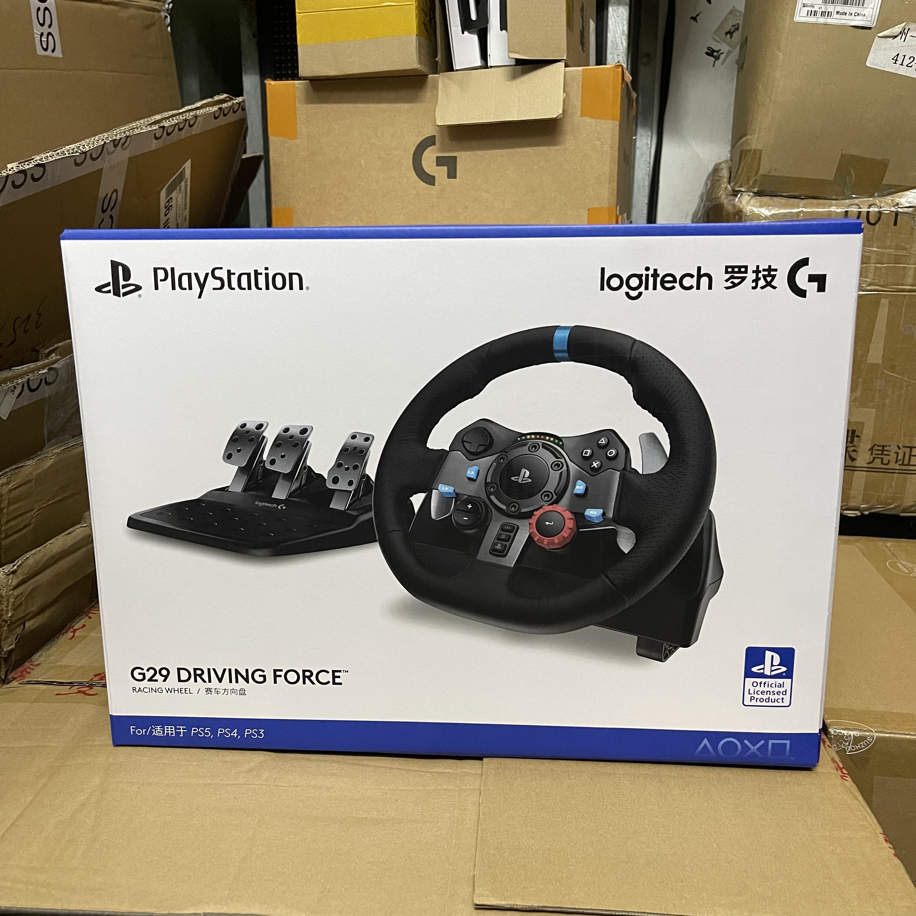 thumbnail for Original Chinese Version Logitech G29/G923 Force Feedback Gaming Steering Wheel Computer Racing Simulator