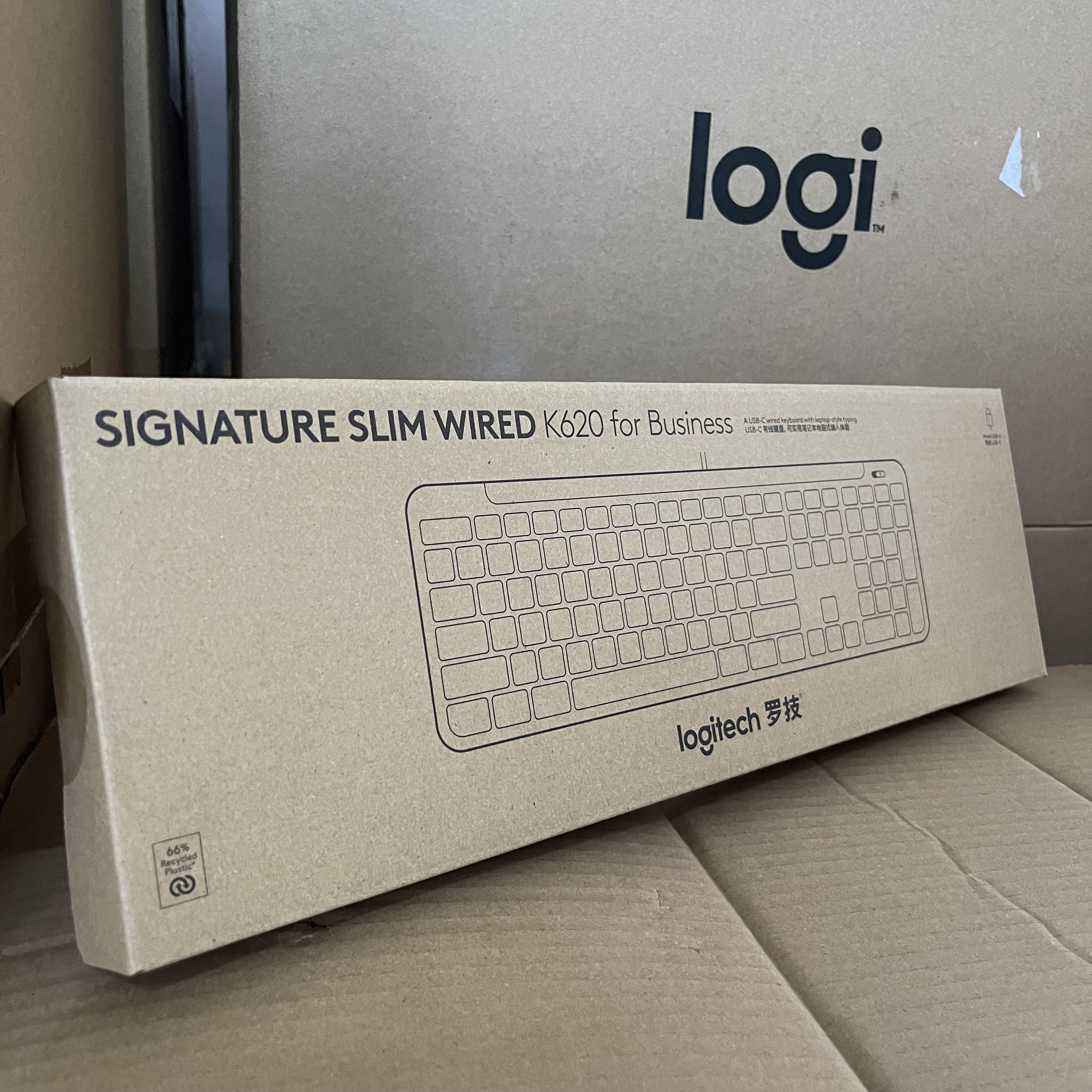 国行正品罗技K620商用有线办公键盘 轻音键盘 Typc连接