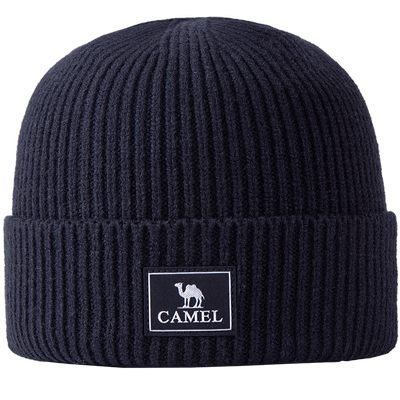 骆驼毛线帽户外休闲防寒针织帽子