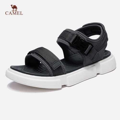 骆驼学生休闲风夏季情侣沙滩鞋