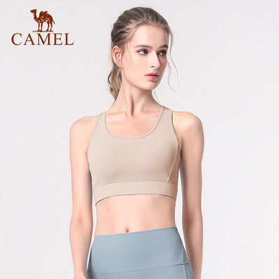 骆驼瑜伽内衣胸垫一体式高强度