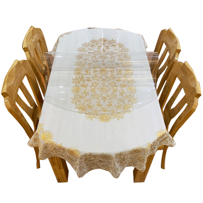 pvc伸缩折叠椭圆形防油玻璃桌布