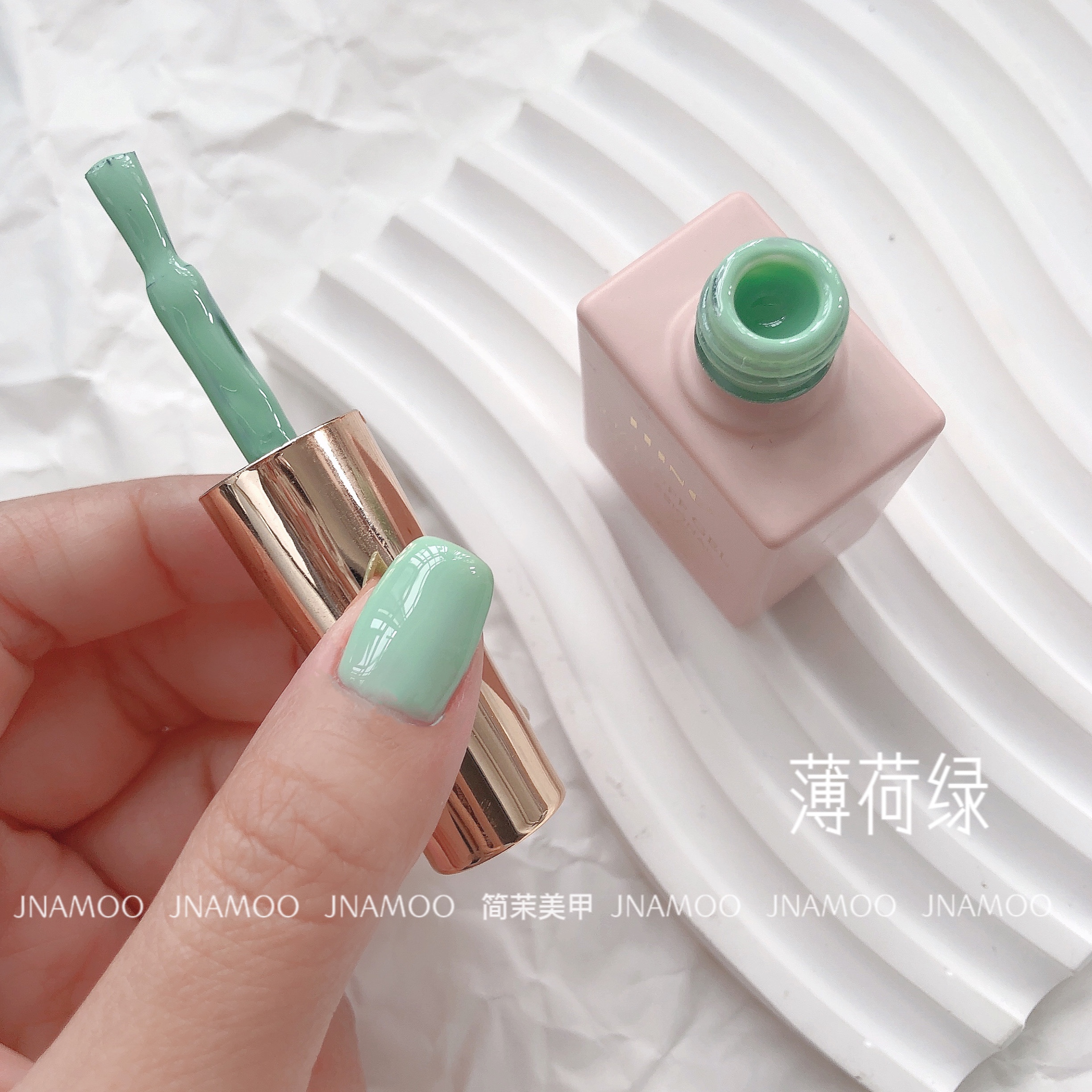 薄荷绿甲油胶春夏 马卡龙绿 2024新款显白 需烤灯46#