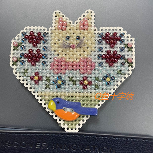 Q鱼十字绣 小物 MHSB49 MH珠 自制陶瓷扣 纸板 现货 MQ