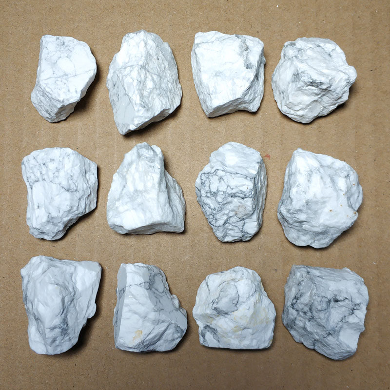 天然美国白松石水晶原石毛料矿石标本摆件鱼缸花盆造景石头扩香石