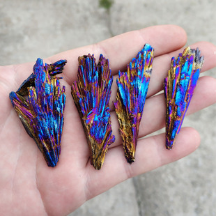 天然电镀黑碧玺原石 扇形电气石水晶矿石标本 diy吊坠挂件装饰石