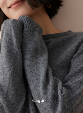 重磅推出！100%纯羊毛定纺针织打底衫上衣内搭毛衣纯色秋冬女高级