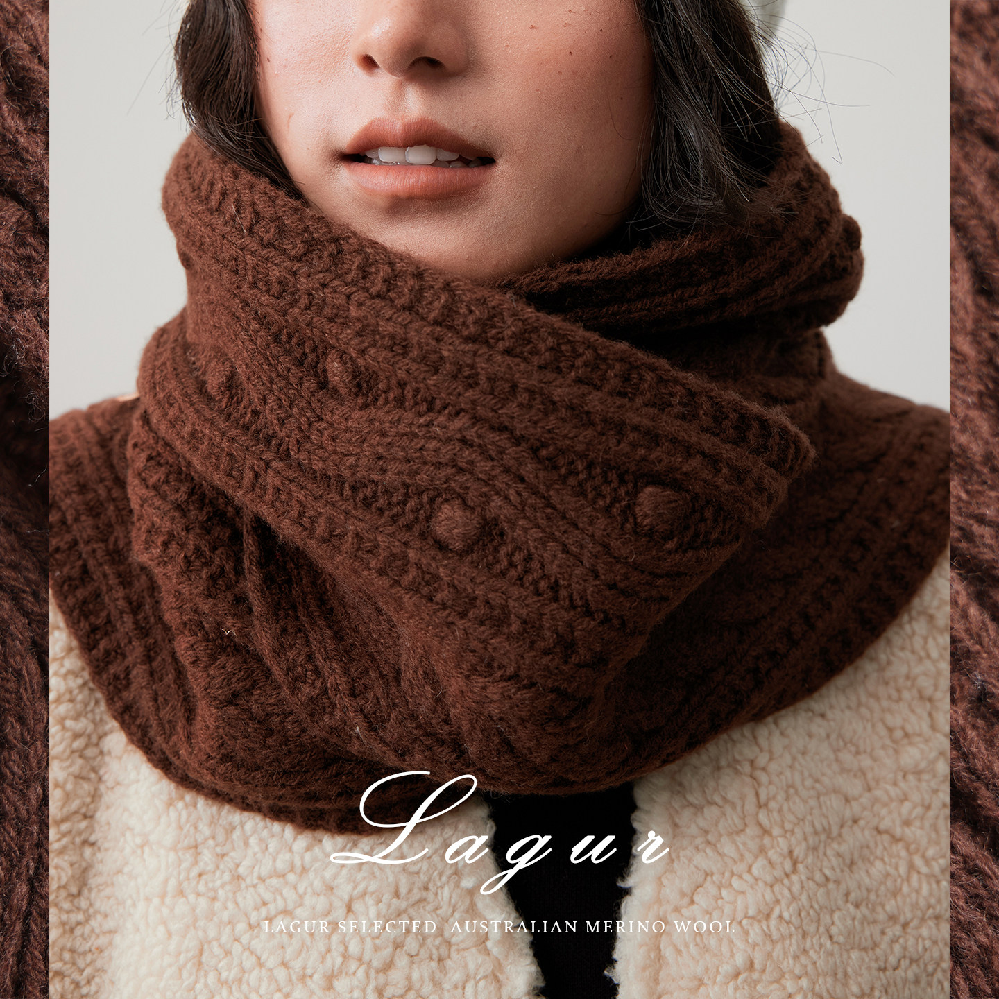 Lagur＜可喜红＞加长温婉日系100%美利奴羊毛围巾女冬季加厚针织,服饰配件/皮带/帽子/围巾,围巾/丝巾/披肩,淘宝优惠券,粉丝福利购,淘宝优惠卷