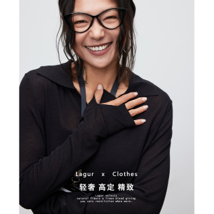Lagur＜亚麻艺术生＞轻薄透气长袖 宽松上衣 POlo领翻领女2026春季