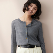 长袖 外套女早秋外搭羊毛针织衫 冬 德国扬子纱系列圆领开衫 钻石版