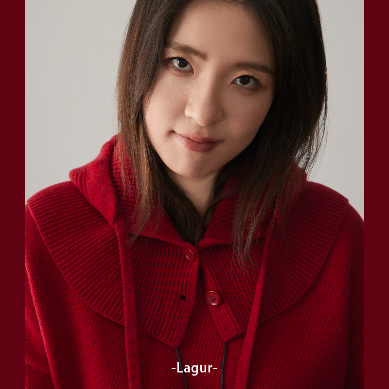 连帽羊毛衫打底内搭可外穿慵懒风