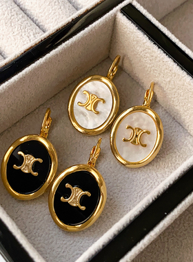 耳扣2026年新款爆款法式耳环轻奢高级感复古椭圆耳坠女小香风耳饰