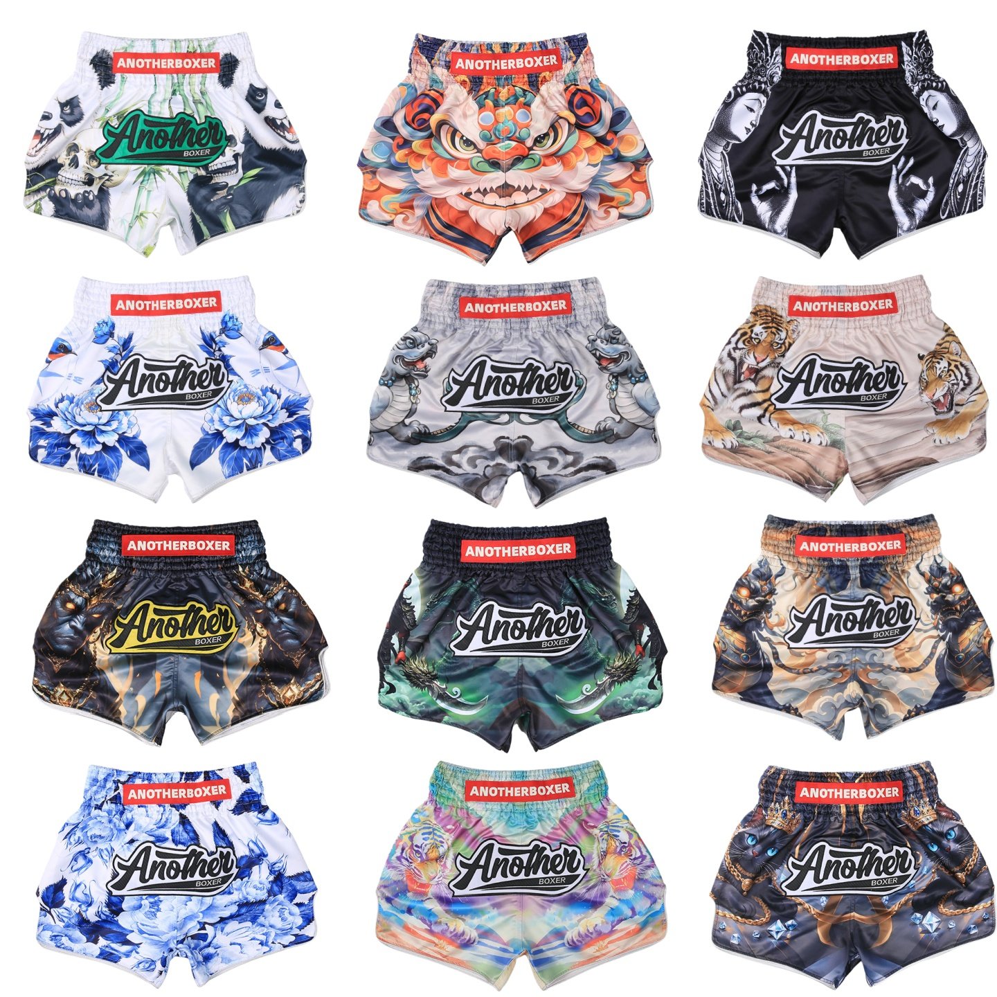 拳击短裤 成人男女MMA比赛散打服训练裤自由搏击综合格斗泰拳短裤