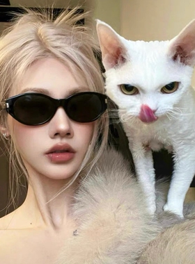 2025新款复古可可镜猫眼夏季遮阳墨镜女款潮辣妹度假夏季太阳眼镜