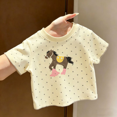 女童纯棉短袖T恤夏季新款上衣服