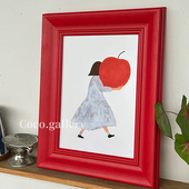 可可 饰画 画廊可爱治愈系多巴胺红色系包豪斯波普混搭风客餐厅装