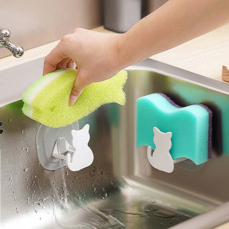 吸盘海绵置物架免打孔家用厨房水池挂架壁挂收纳水槽钢丝球沥水架,厨房/烹饪用具,水槽置物架,淘宝优惠券,粉丝福利购,淘宝优惠卷