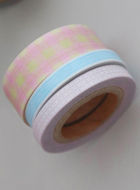 韩国正版malgrecela温柔格子胶带韩系盐系ins风打底基础款手帐