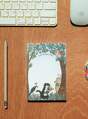 韩国正版huginn可爱猫咪便签分装ins风清新韩系盐系手帐装饰素材