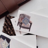 韩系盐系ins风手帐素材森系素气装 zian paper沙发椅便签分装 饰