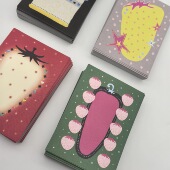 饰 韩系盐系草莓撞色手帐素材装 狗 报恩可爱m5内页便签分装