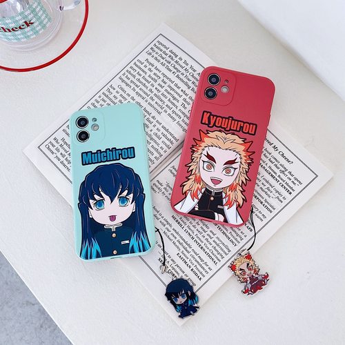 鬼灭之刃苹果13硅胶卡通手机壳