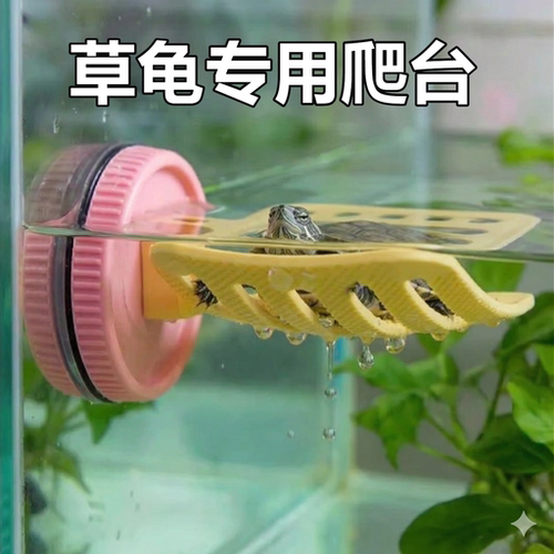 草龟乌龟缸爬台高水位浮台生态龟缸专用吸盘休息平台深水晒台造景