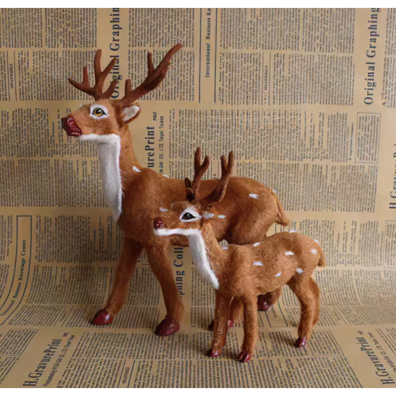 仿真梅花鹿摆件家居 欧式现代创意工艺品简约装饰品摆设结婚礼物