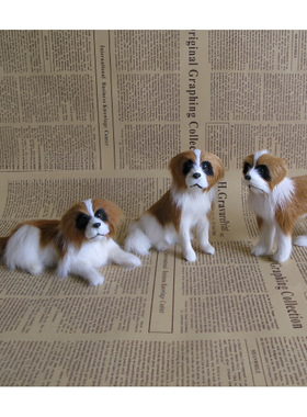 仿真狗圣伯纳套三仿真动物摆件