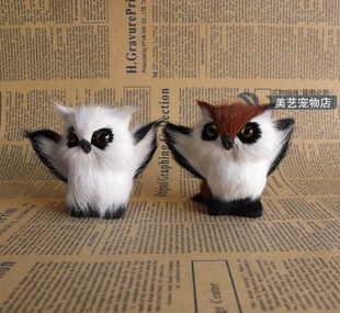 仿真猫头鹰工艺品鸟类标本摆件摄影道具橱窗陈列静态模型家居摆设