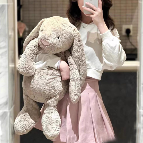 67cm安抚长耳玩偶 靠垫兔子 小红书同款可爱毛绒玩具公仔陪睡抱枕
